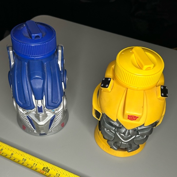 2012 Hasbro Transformers Bumble Bee & Optimus Prime Thermos Sip Mug Cup - Picture 9 of 12